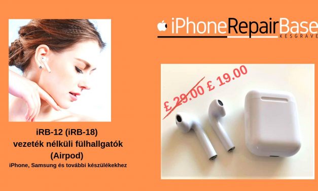 iRB-12 (iRB-18) vezeték nélküli fülhallgatók (Airpod) iPhone, Samsung… készülékekhez