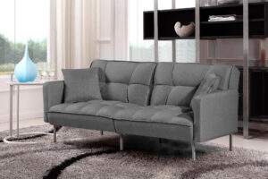 kinyitható kanapé, ággyá nyitható kanapé, lehajtható kanapé, kanapéágy, szürke szövet kanapé