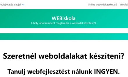 WEBiskola: Tanulj webfejlesztést online ingyen